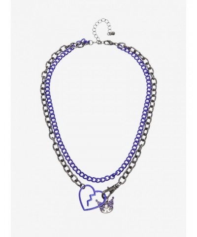 Kuromi Heart Layered Chain Necklace $5.68 Necklaces