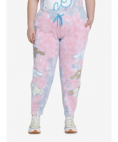Cinnamoroll & Family Pastel Tie-Dye Girls Jogger Sweatpants Plus Size $16.69 Sweatpants