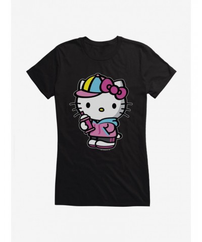 Hello Kitty Spray Can Front Girls T-Shirt $8.17 T-Shirts