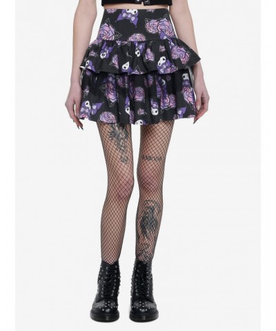 Kuromi Rose Tiered Skirt $13.09 Skirts
