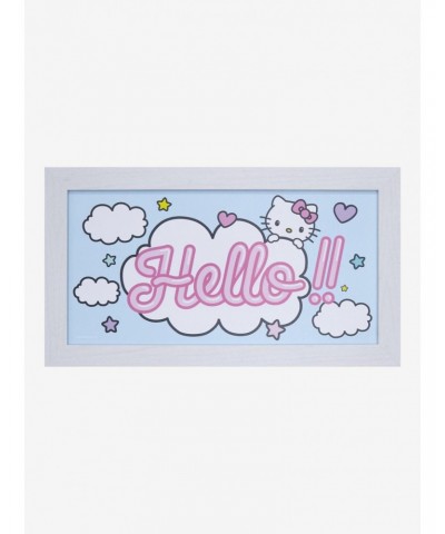 Hello Kitty Hello Clouds Framed Wood Wall Art $3.81 Merchandises