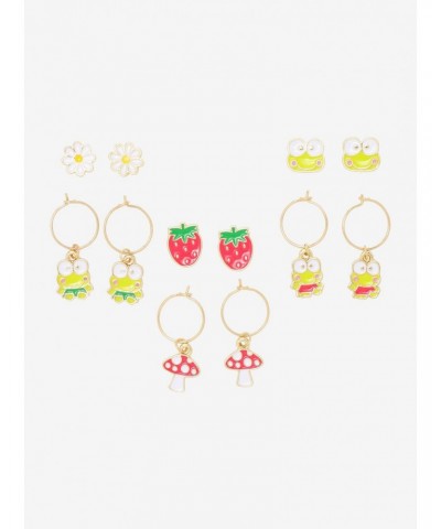 Keroppi Mushroom & Strawberry Mini Hoop Earring Set $6.32 Earring Set