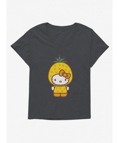 Hello Kitty Five A Day Wise Pineapple Girls T-Shirt Plus Size $9.48 T-Shirts