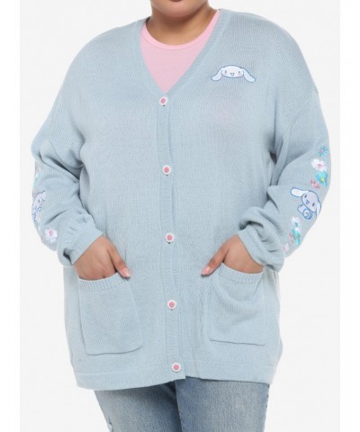 Cinnamoroll Embroidered Girls Oversized Cardigan Plus Size $14.20 Cardigans