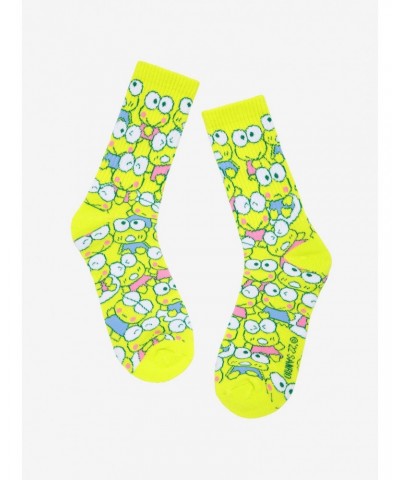 Keroppi Collage Neon Crew Socks $2.32 Socks