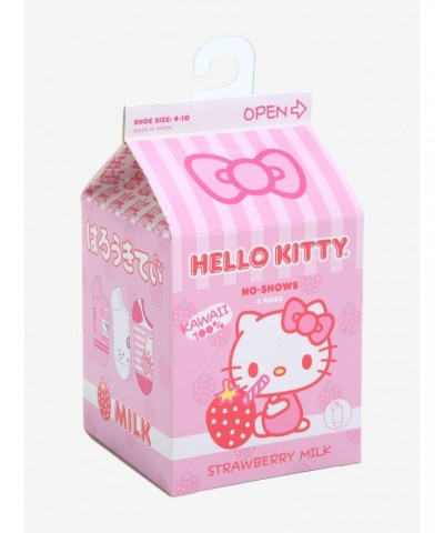 Hello Kitty Milk Carton No-Show Socks 3 Pair $5.96 Merchandises