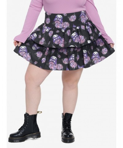 Kuromi Butterfly Tiered Skirt Plus Size $12.93 Skirts