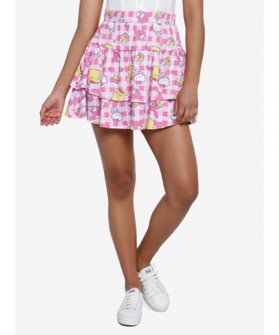 Hello Kitty And Friends Checkered Tiered Mini Skirt $11.17 Skirts