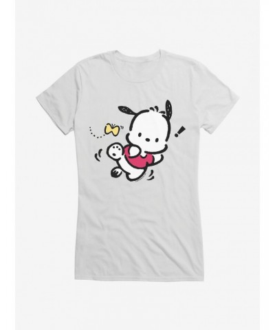 Pochacco Butterfly Chase Girls T-Shirt $6.57 T-Shirts