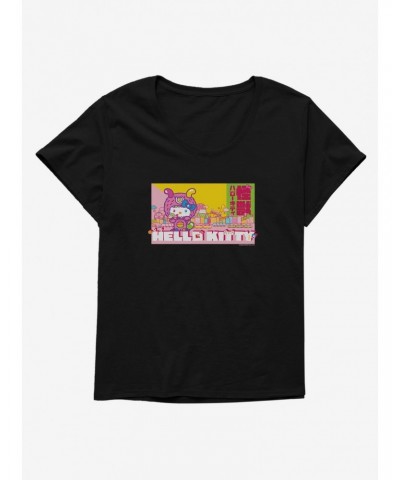 Hello Kitty Sweet Kaiju Screensaver Girls T-Shirt Plus Size $10.17 T-Shirts