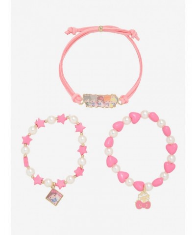 Fruits Basket X Hello Kitty And Friends Pink Bracelet Set $5.83 Bracelet Set