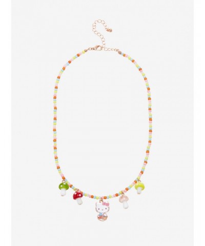 Hello Kitty And Friends Mushroom Beaded Charm Necklace $4.52 Necklaces